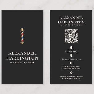 Carte de visite QR Code pour Maître Barbier en Ivo