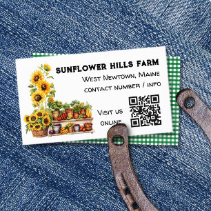 Carte de visite QR code pour marché de producteurs