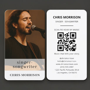 Carte de visite QR Code pour musicien 
