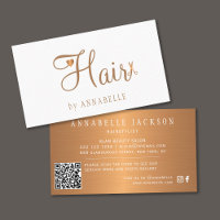 QR CODE salon de coiffure or glam métallique coiff