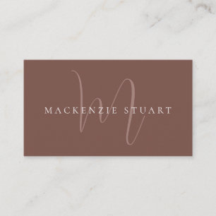 Carte De Visite QR Code Scannable Monogramme professionnel moderne