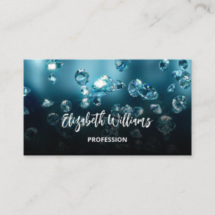 Carte De Visite QR Code Sparkling Diamonds Make Artist