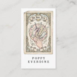 Carte de visite QR Code Tarot Tech Ongles