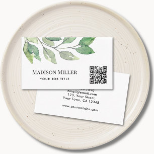Carte De Visite QR Code Végétation moderne