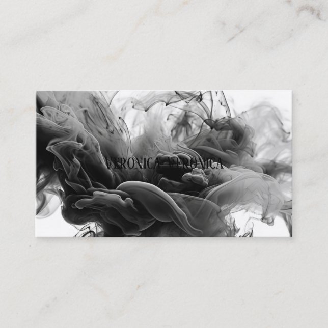 Carte De Visite QR Code Votre Logo Smokey Gothique Médias sociaux (Devant)