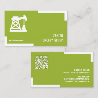 Carte de visite QR de l'industrie pétrolière