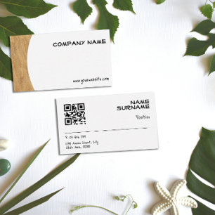 Carte de visite QR de photographie de sable de mer