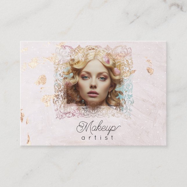 Carte De Visite *~* QR Femmes Rose de lavande fille Pastel (Devant)