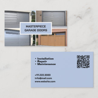 Carte De Visite QR Garage Door Business Card