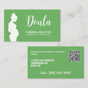 Carte De Visite QR personnalisé de doula de naissance