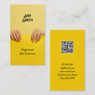 Carte de visite QR personnalisé du technicien d'on