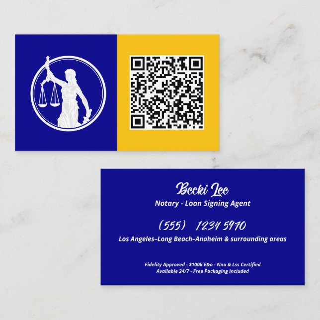 Carte De Visite QR personnalisé par noeud (Devant / Derrière)