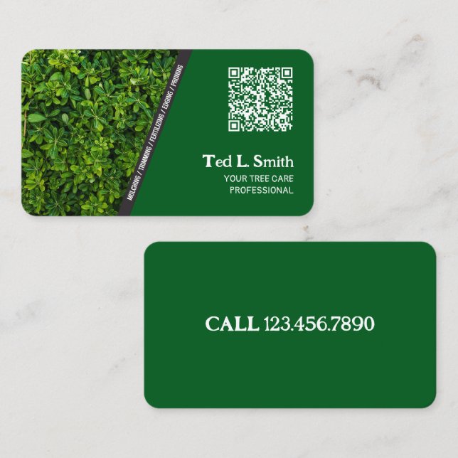 Carte de visite QR personnalisé pour l'entretien d (Devant / Derrière)