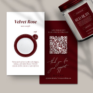 Carte de visite QR pour échantillon de parfum de b