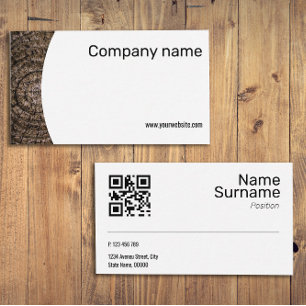 Carte de visite QR pour la photographie de bois mi