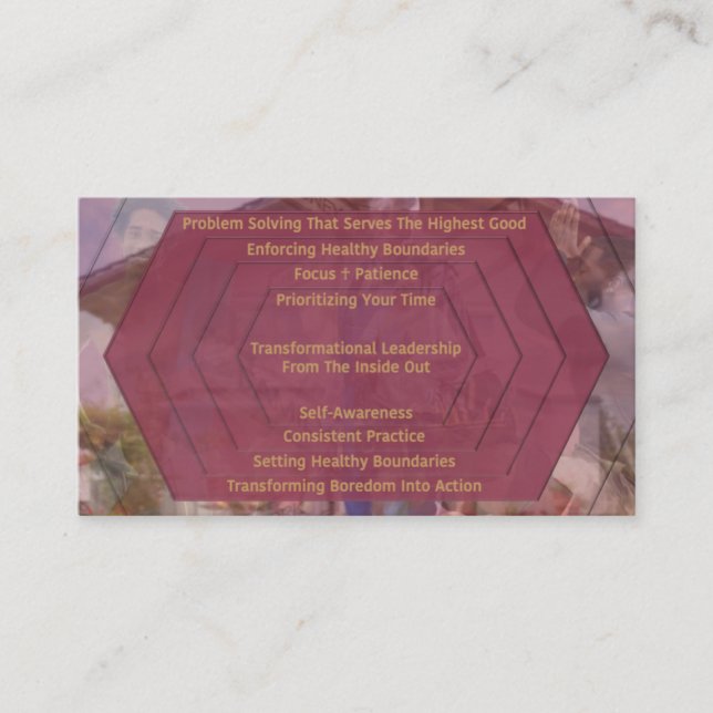 Carte De Visite Qualités de leadership transformationnel (avec cod (Devant)