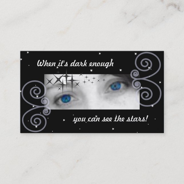 Carte De Visite Quand il est assez foncé vous pouvez voir les (Devant)