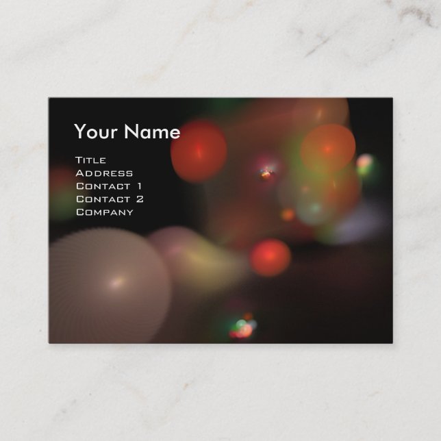 Carte De Visite QUANTUM BUBBLES MONOGRAM Vibrant noir violet (Devant)