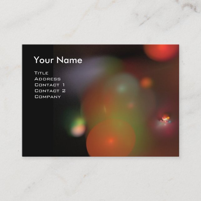 Carte De Visite QUANTUM BUBBLES MONOGRAM Vibrant noir violet (Devant)