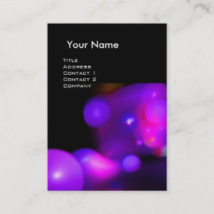 Carte De Visite QUANTUM BUBBLES MONOGRAM Vibrant violet