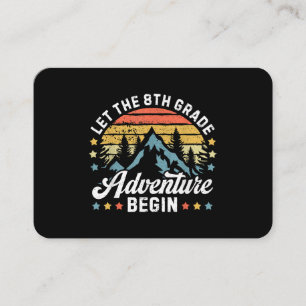 Carte De Visite Que l'aventure de 8e année commence retour à l'éco
