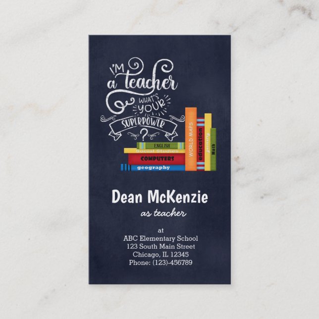 Carte De Visite Quelle est votre superpuissance ? (Devant)