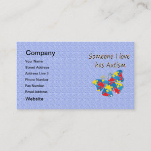 Carte De Visite Quelqu'un l'amour d'I a l'autisme (multi)