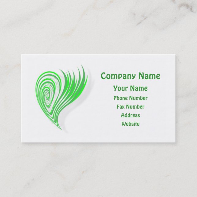 Carte de visite qui respecte l'environnement vert (Devant)