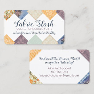 Carte De Visite Quilting couture tissu swatts couturiers artisanat