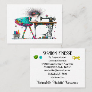 Carte De Visite Quirky Seamstress Couture Tailor