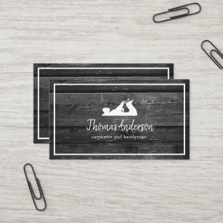 Carte De Visite Rabot en bois de charpentier de construction profe