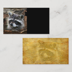 Carte De Visite Raccoon À L'Ancienne Grange