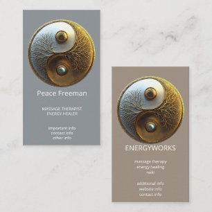 Carte De Visite Racine de l'Harmonie Conception Yin Yang