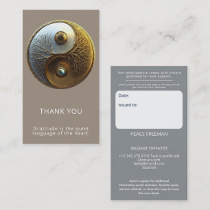 Carte De Visite Racine de l'Harmonie   Conception Yin Yang
