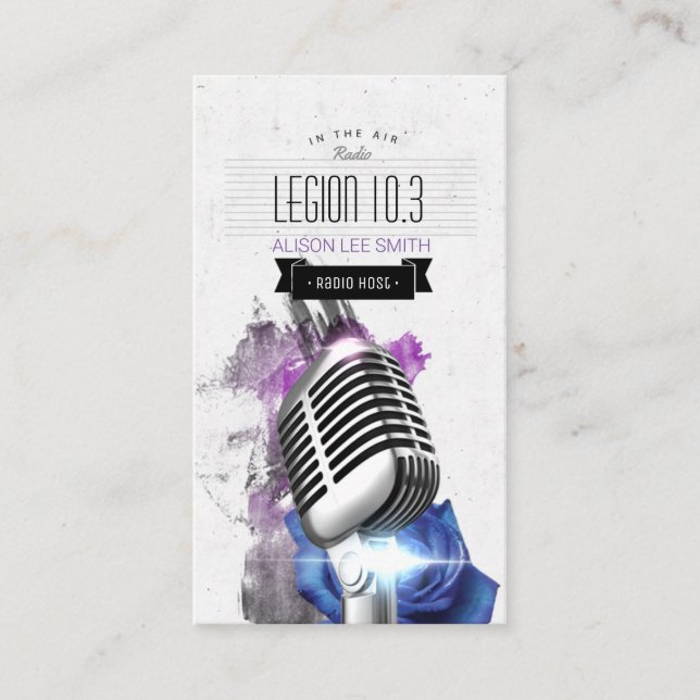 Carte De Visite Radio / Animateur radio / Podcast / Chanteur (Devant)