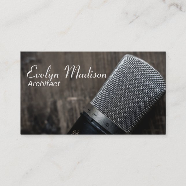 Carte De Visite radio audio microphone podcast (Devant)