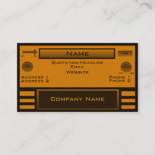 Carte de visite radio rétro, Orange
