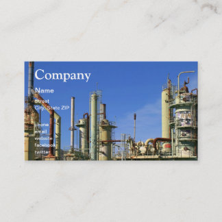Carte De Visite Raffinerie de pétrole