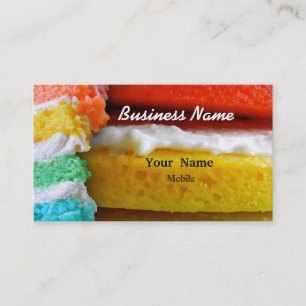 Carte De Visite Rainbow Cake