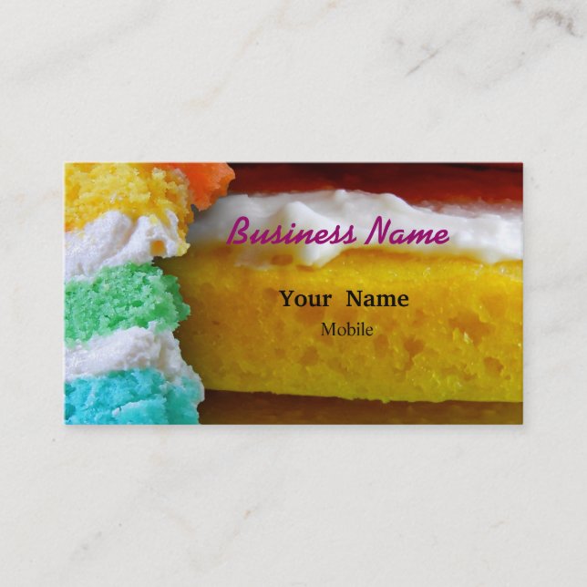 Carte De Visite Rainbow Cake (Devant)