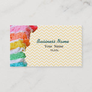 Carte De Visite Rainbow Cake