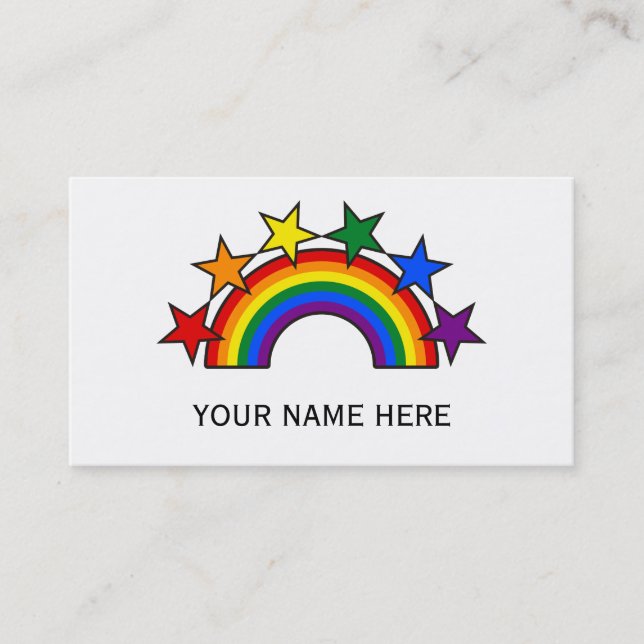 Carte De Visite RAINBOW FLAG STARS III + vos idées (Devant)