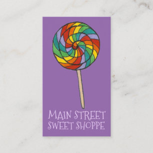 Carte De Visite Rainbow Lolly Lollipop Candy Sweet Shoppe