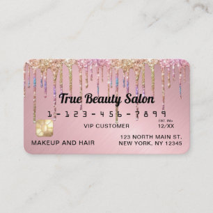 Carte De Visite Rainbow Rose Gold Parties scintillant Drives crédi