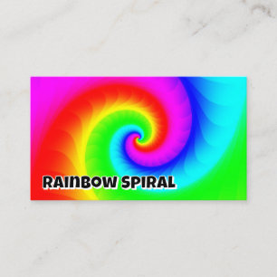 Carte De Visite Rainbow Spiral (vous pouvez changer les mots)