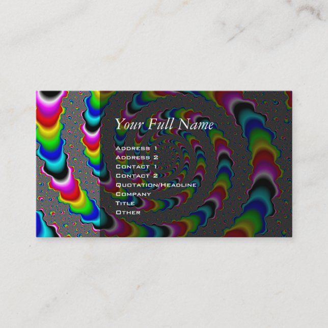 Carte De Visite Rainbow Universe - Fractal Art (Devant)