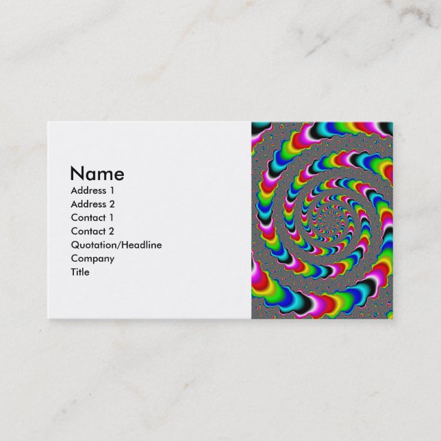 Carte De Visite Rainbow Universe - Fractal Art (Devant)