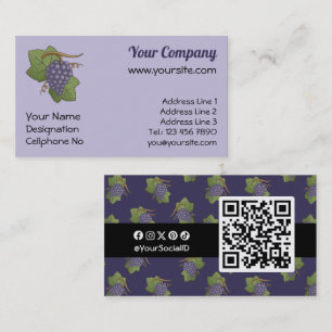 Carte De Visite Raisins de Lilac
