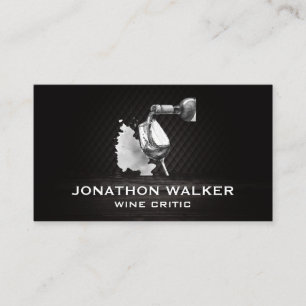 Carte De Visite Raisins de vin et une bouteille de vin pour