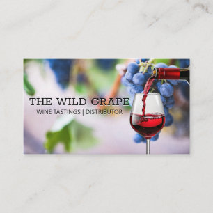 Carte De Visite Raisins de vin   Vin rouge